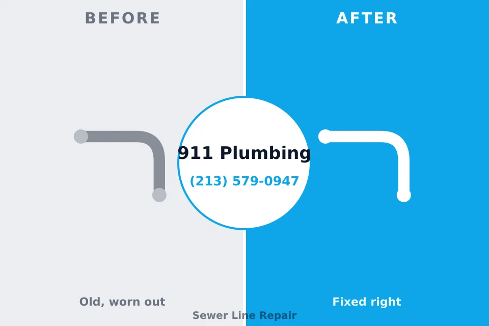 Before and after: plumbing company Largo, MD